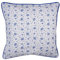Clayre & Eef Kissenbezug 40x40 cm Weiß Blau Baumwolle Quadrat Rosen