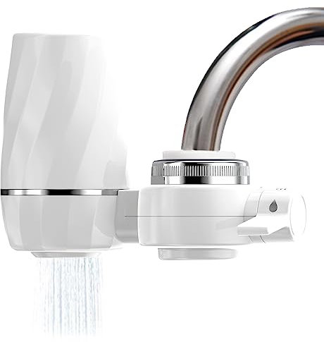 XNTONG - Wasserfilter Wasserhahn, Wasserhahnfilter für Trinkwasser, Filter Wasserhahn für Zuhause, Küche, Wasserhahnfilter reduziert Chlor, Kalkstein, Schwermetalle und unangenehme Gerüche