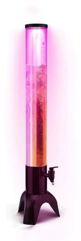Torre De Cerveza Dispensador De Bebidas Con Núcleo De Hielo Con Tubo De Hielo Y Luces LED Torre De Cerveza De Jirafa Barril De Cerveza Portátil Torre De Cerveza De Mesa Bombas De Cerveza For Bares(3L)