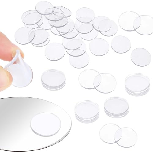 Molain Lot de 50 pare-chocs de table en verre transparent - 20 mm et 25 mm - Ventouse en caoutchouc - Convient pour dessus de table en verre, murs