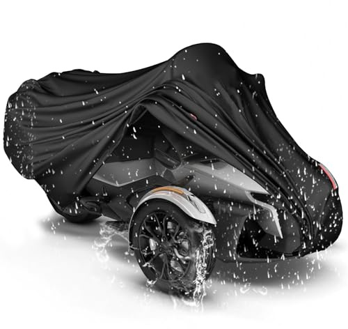 För Can am Spyder RT RT-S Limited 420D PU-beläggning Kraftigt Heltäckande Motorcykelöverdrag UV-skydd Vattentätt Dammtät Förvaring 2020
