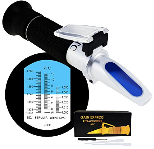 Tri-Scale-Serum Protein 0-12 g/100ml Clinical Refractometer ATC 1.000-1.050SG Refractive Index 1.333-1.360RI Urine Specific Gravity