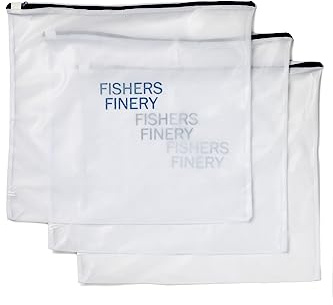 Fishers Finery Mesh Laundry Bags - Large Sweater Size Zipper Wash Bags for Delicates - Washing Machine Durable and Safe, Lingerie and Garment Bag (3 Pack)