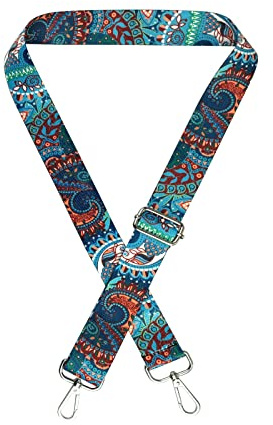 FuninCrea 3.8cm Correa Bolso Bandolera, 75-145cm Correa Ajustable de Repuesto para Bolso, Bandolera para Bolsos Correas Hombro, Elegante Correas para Bolso Universal con Ganchos de Ferretería (azul)