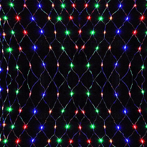 UISEBRT Red de Luces LED Cadena de Luces 6 x 2 m, Lámpara decorativa de interior y exterior para Navidad, Halloween, Bodas, con 8 modos de luz, Multicolor