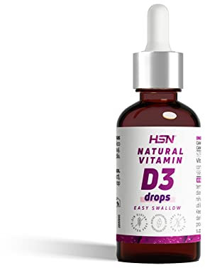 HSN Vitamina D3 Líquida (1000UI por Gota) | Envase de 30ml (900 Gotas) | en Aceite de Cártamo para Evitar Solidificación | No-GMO, Sin Edulcorantes ni Aditivos, Apto Vegetarianos y Celíacos