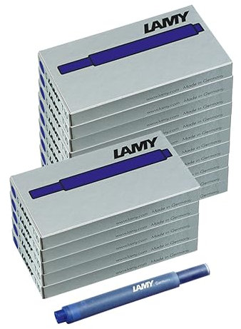 LAMY T10 15er Set löschbare Tintenpatronen mit großem Tintenvorrat - geeignet für alle Lamy Patronenfüllhaltermodelle - Inhalt 1,25ml je Patrone - 5 Stück pro Päckchen - Tintenfarbe blau