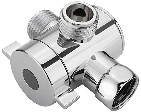 MSCHENZW 1/2 3-Wege T-Adapter Umsteller Ventil einstellbar Duschkopf Arm montiert Umsteller Ventil Badezimmer Hardware Zubehoer