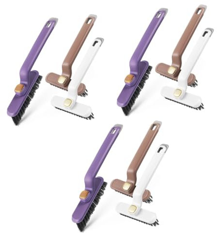 Garneck 9pezzi Spazzole Rotanti Per Pulizia Fessure Design Sagomato Per Facili Da Riporre e Disponibili Colori Per Pulizia Finestre e Cucine