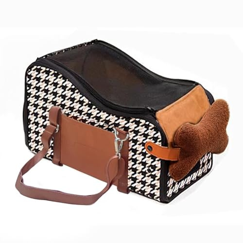 Amoilly Seggiolino Auto per Cani, Seggiolino Auto per Cuccioli con Console Centrale, Seggiolino per Gatti per Auto, Borsa da Trasporto Portatile per Animali Domestici per Esterni (con Coperchio)
