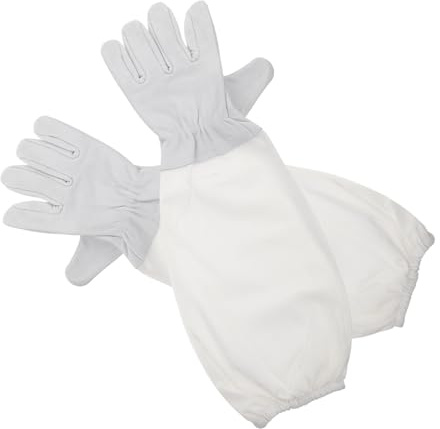 DOITOOL Guantes de Protección para Apicultura de Piel de Oveja Largos y Cómodos Resistentes de Abejas para Apicultores Profesionales al Aire
