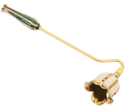 DOITOOL Éteignoir à Bougie Vintage Métal avec Manche Long pour Éteindre Mèche Outil Sûr pour Bougies Parfumées et Décoratives Prolongateur de Durée de Vie des Bougies