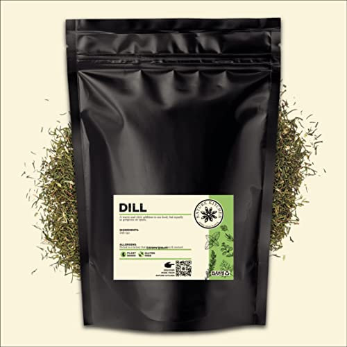 Nature Kitchen Dill Tips Herb 120G Large Bag of Seasoning Spices and Herbs. Gluten-Free and Vegan, Everyday Cooking Blends for Marinades, Sauces, Frying, Baking Or Grilling
