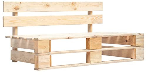 vidaXL Holz Gartenbank für den Innen- und Außenbereich Holzbank Sitzbank Hausbank Terrassenbank Palettenbank Bank Palettenmöbel Garten