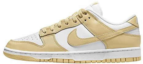 Nike Dunk Low Retro, Basketballschuhe für Damen, Weißes Team Gold Weiß, 46 EU