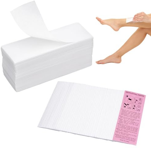 Vliesstreifen für Warmwachs und Zuckerpaste 200 Stück Wachsstreifen Haarentfernung Hautschonende Reißfeste Waxing Strips für jede Art von Depilation auf Bein, Brust, Rücken, Intimbereich & Gesicht