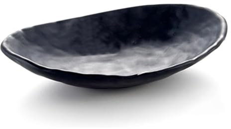 gvivej Schlüsselschale, Deko Flur Bowl, Schwarze Schmucktablett, Dekoschalen für Flur Münzen Autoschlüssel Schmuck im Eingangsbereich, Oval, 20 x 13,5 cm