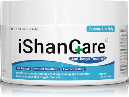 Crema Antimicótica, Crema Antihongos de Hierbas Naturales para Pie de Atleta, Tiña Inguinal, Tiña Versicolor, Infección por Hongos, 3.53 OZ