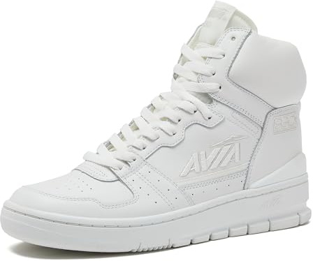 Avia 830 Basketballschuhe für Herren, Retro, High-Top-Sneaker, für drinnen oder draußen, Straße oder Platz, Größe 40 bis 44, Weiss/opulenter Garten, 13.5 Women/12 Men