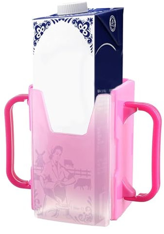 Support de boîte à lait – Porte-gobelet sans pression pour cartons de lait, support portable pour sac à jus | Boîte anti-déversement, longueur réglable pour la maison, la voiture et les voyages