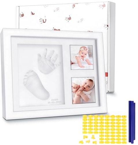 OWill baby gipsabdruck set – Perfektes Geburtstagsgeschenk für Jungen und Mädchen, Erhaltungskiste mit Fotoalbum und Wanddekoration für Kinderzimmer, gipsabdruck baby für neue Eltern