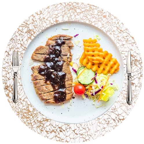 Set di 100 tovagliette usa e getta, 33 cm, rotonde, con linee casuali, centrini di carta, usa e getta, per matrimoni, compleanni, feste di Natale