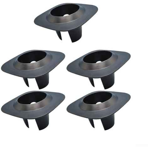 Protezione per la testa dell'irrigatore per sistemi di irrigazione del prato - Raccordo orizzontale in PVC per prevenire danni, affondamento e crescita eccessiva - Confezione da 5 o 10, verde/nero (5