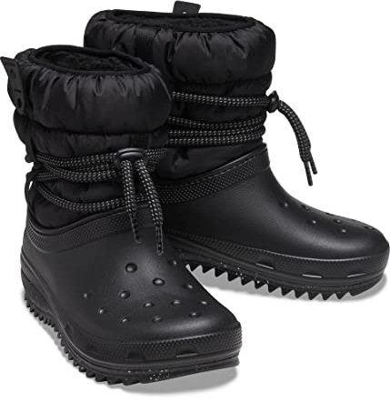 Crocs Herren Classic Neo Puff Luxe Boot W Stiefel, Black, 36/37 EU