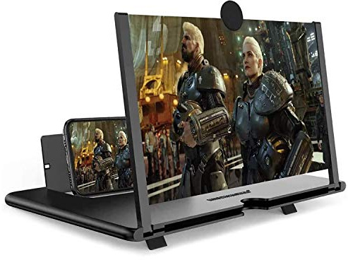 14 Inch Smartphone Screen Magnifier 3D HD Foldable Amplifier Phone Stand with Adjustable Angle Gift for Mom Dad Family Portable Universal Enlarger Movies Gaming Video