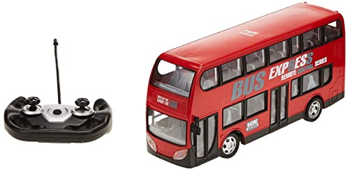 Lauri DC London Bus RC Radio Remote Control LED Bus Music & Lights Dual-Speed 2.4 GHz Bus Sightseeing Tour Toy Vehicle for Kids