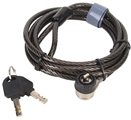 Topiky Candado de Cable para Computadora Portátil, Cable de Seguridad para Tableta, Candado para Computadora Portátil y Cable de Seguridad con Dos Llaves, para Computadora, Tableta