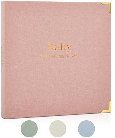 Keepsake Baby Memory Book for Boys and Girls – Timeless First 5 Year Baby Book – Neutral Journal Scrapbook or Photo Album - Record a Milestone for Every Event from Birth to Age 5
