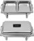 Chafing Dish Profi Set, 8.5L Fassungsvermögen Speisewärmer, 2X Edelstahl Warmhaltebehälter, Wärmebehälter Geeignet für Büffets, Restaurants, Campingpartys