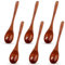 cobee 6 Stück Holzlöffel Klein, Holzlöffel Esslöffel Holzlöffel Suppenlöffel Set 14.8cm Dessertlöffel Suppenlöffel Holzlöffel Handgefertigte Holz Suppenlöffel Teelöffel Honiglöffel Kaffeelöffel