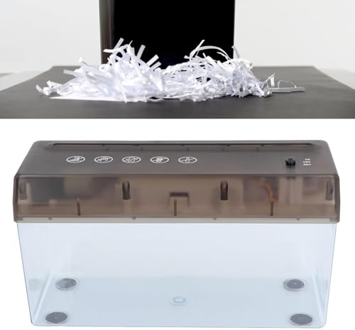 Kompakt Elektrisk A4 Pappersförstörare, 5 Mm Remsklippning, 1,5 M/min Rivningshastighet, USB- eller Batteridriven, Genomskinlig Papperskorg, Bärbar för Kontor, Skola, Hemmabruk,