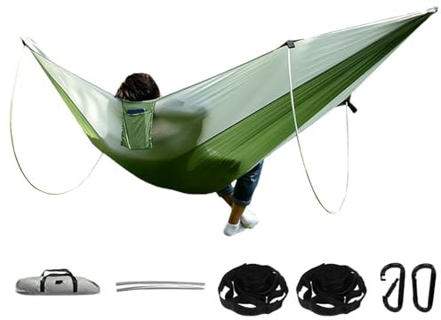 Trädhängmattor för utomhusbruk, utomhushängmatta mellan träd – vattentät nylon trädgård gård utomhustillbehör för camping klättring vandring