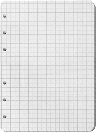 VELOFLEX 126000 - Ringbucheinlage DIN A6, 50 Blatt, kariert, weiß, 1 Stück