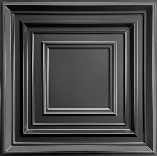 40 pièces 3D panneaux de murs & plafond, 50cm x 50cm en plastique PVC, Mur 3D, Plafond 3D, revêtement mural, Salle de jeux, 10m² - 1mm d'épaisseur