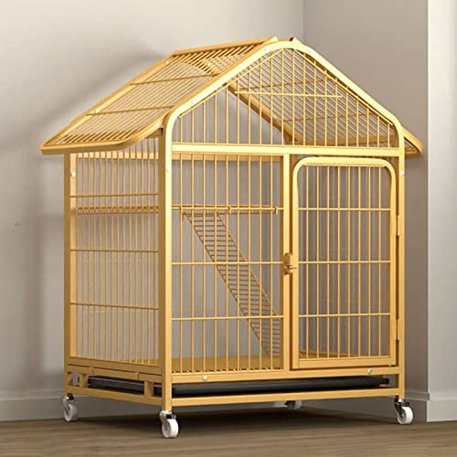 Gabbia per Gatti da Esterno, Gabbia per Piccoli Animali, Gabbia per ratti Gabbia per Conigli Box per Gatti da Interno con rotelle girevoli a 360°, Vaschetta Rimovibile a Prova di perdite, Ga