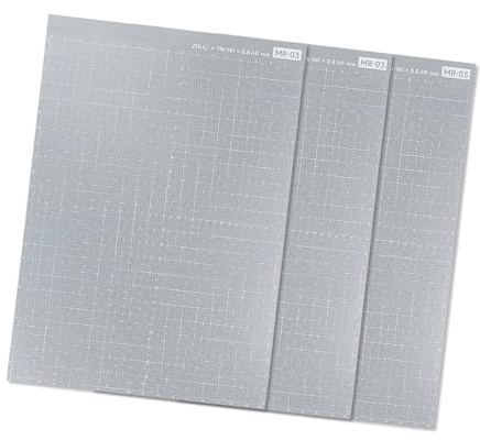 budebuse Paneles de plástico con múltiples grosores para modelismo y manualidades, fáciles de cortar con tijeras y proporcionar una base estable para proyectos de plástico para modelos