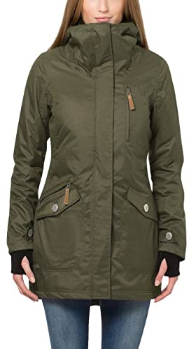 Berydale Damen Funktionsparka Jacke, Grün - Gefütterter Winter Parka, XXL EU