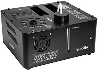 EUROLITE NSF-100 LED DMX Hybrid Spray Fogger | DMX-Nebelmaschine mit 850 Watt, LED-Beleuchtung, senkrechtem Ausstoß