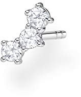Thomas Sabo Damen Ohrring Einzel Ohrstecker weiße Steine 925 Sterling Silber H2132-051-14