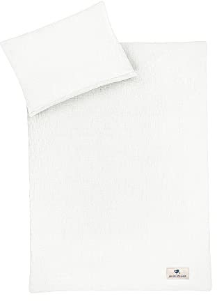 Julius Zöllner Musselin - Kinderbettwäsche 100x135 + 40x60 cm, 2-teiliges Set aus Deckenbezug und Kissenbezug, 100 Prozent Baumwoll-Musselin, mit Reißverschluss, Standard 100 by OEKO-TEX, Ivory
