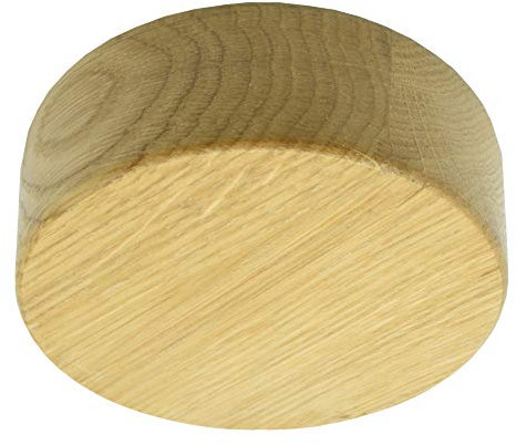 3 Stk. Baldachin Verteilerdose Holz Eiche mit Zubehör ø 85x28mm Verteilerbaldachin Aufputzdose Anschlussdose Echtholz