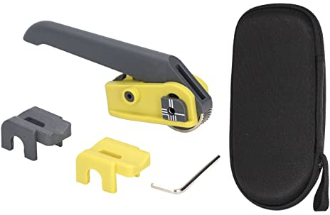 Glasfaserkabelschneider Mantelschneider mit Doppelklingen-Abisolierzange Austauschbare Adapter Längs-Nylongriff aus robustem Kohlenstoffstahl für industrielle Anwendungen