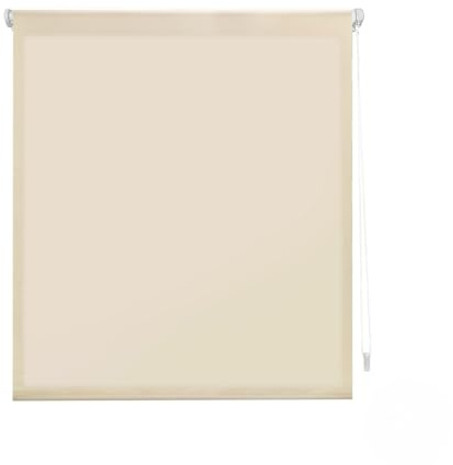 ECOMMERC3 | Estor Enrollable Easyfix Traslúcido Liso Tamaño 37x180 Ancho x Alto - Estor SIN Herramientas Tamaño Tela 34x175 - Estor SIN TALADRAR Beige