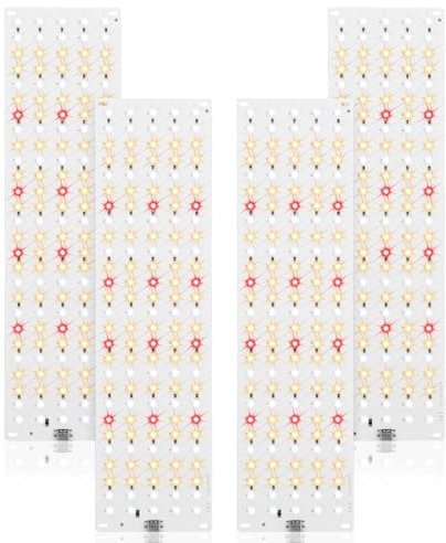 JKOKPMG 540 LED Lampe de culture à à spectre complet, pack de 4 lampes pour plantes, lampe de croissance pour plantes avec minuterie 3/9/12H, 10 types de luminosité pour plantes d'intérieur