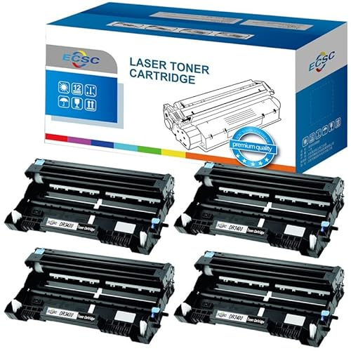 ECSC DR3400 Drum Unit For Printer, Compatible With Brother DCP-L5500DN DCP-L6600DW HL-L6250DN HL-L6300DW HL-L6400DW HL-L6400DWT HL-L6400DWTT MFC-L6800DW MFC-L6800DWT MFC-L6900DW (Black, 4-Pack)