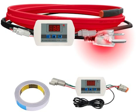 OEBLD Heat Tape for Water Pipes 3FT, Replaceable Smart Thermostat for Pipe Freeze Protection, Self-Regulating Roof Deicing Cable for Metal and Plastic Home Pipes, 110-120V